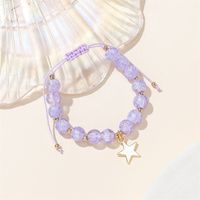 Casual Simple Style Round Artificial Crystal Alloy Beaded Women's Bracelets sku image 6