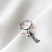 Wholesale Sweet Tassel Copper Plating Silver Plated Charm Rings main image 2