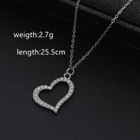 Elegant Cute Heart Shape Zinc Alloy Asymmetrical Women's Pendant Necklace main image 2