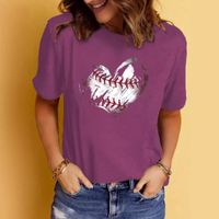 Women's T-shirt Short Sleeve T-Shirts Printing Streetwear Heart Shape main image 4