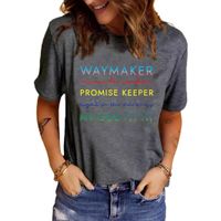 Women's T-shirt Short Sleeve T-Shirts Printing Streetwear Letter main image 5