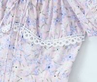 Women's Regular Dress Vacation Square Neck Printing Zipper Short Sleeve Ditsy Floral Maxi Long Dress Daily main image 5