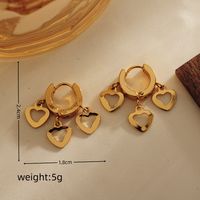 1 Pair Elegant Lady Classic Style Star Moon Heart Shape 304 Stainless Steel 18K Gold Plated Drop Earrings main image 2