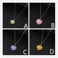 Simple Style Classic Style Heart Shape Zinc Alloy Asymmetrical Women's Pendant Necklace main image 6