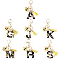 Cartoon Style Cute Simple Style Letter Bee Daisy Alloy Resin Epoxy Bag Pendant Keychain main image 4