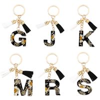 Cute Modern Style Letter Bee Daisy Alloy Resin Epoxy Bag Pendant Keychain main image 1