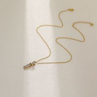Cobre Chapados en oro de 18k Elegante Lindo Estilo Simple Enchapado Color Sólido Collar Colgante main image 3