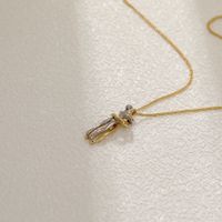 Cobre Chapados en oro de 18k Elegante Lindo Estilo Simple Enchapado Color Sólido Collar Colgante main image 6