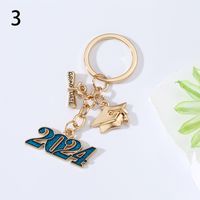 Modern Style Classic Style Letter Number Alloy Bag Pendant Keychain sku image 3