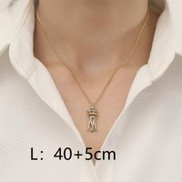 Copper 18K Gold Plated Elegant Cute Simple Style Plating Solid Color Pendant Necklace sku image 1