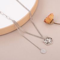 Hip-Hop Simple Style Cool Style Tiger Copper Hollow Out Burning Gold Silver Plated Women's Pendant Necklace main image 5