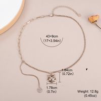 Hip-Hop Simple Style Cool Style Tiger Copper Hollow Out Burning Gold Silver Plated Women's Pendant Necklace sku image 2