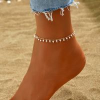 Casual Simple Style Animal Eye Butterfly Alloy Chain Women's Anklet main image 1