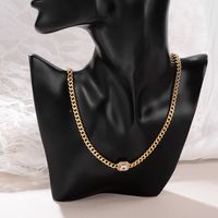 Copper 18K Gold Plated Silver Plated Hip-Hop Cool Style Inlay Square Zircon Necklace main image 3