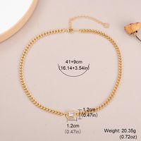 Copper 18K Gold Plated Silver Plated Hip-Hop Cool Style Inlay Square Zircon Necklace sku image 1