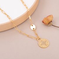 Copper 18K Gold Plated Silver Plated Hip-Hop Cool Style Inlay Hexagram Zircon Pendant Necklace main image 5