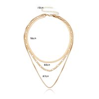 Vintage Style Solid Color Alloy Women's Layered Necklaces sku image 1