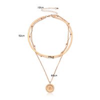 Vintage Style Solid Color Alloy Women's Layered Necklaces sku image 1