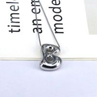 Copper Silver Plated Simple Style Classic Style Plating Letter Pendant Necklace main image 6