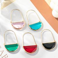 Wholesale Jewelry Vintage Style Solid Color Crystal Glass Copper Drop Earrings sku image 11