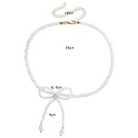 Einfacher Stil Pendeln Bogenknoten Künstliche Perle Perlen Frau Halskette sku image 4