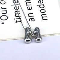 Copper Silver Plated Simple Style Classic Style Plating Letter Pendant Necklace main image 1