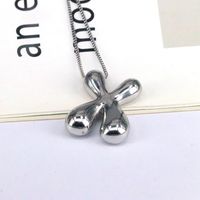 Copper Silver Plated Simple Style Classic Style Plating Letter Pendant Necklace sku image 22