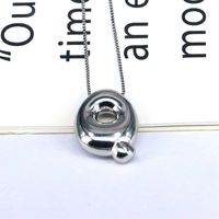 Copper Silver Plated Simple Style Classic Style Plating Letter Pendant Necklace sku image 16