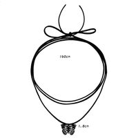 Simple Style Classic Style Butterfly Imitation Pearl Beaded Women's Pendant Necklace sku image 1