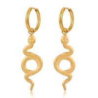 1 Pair Modern Style Cool Style Snake Plating 304 Stainless Steel 18K Gold Plated Drop Earrings main image 6