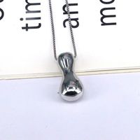 Copper Silver Plated Simple Style Classic Style Plating Letter Pendant Necklace sku image 8