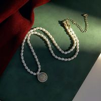 Feenhafter Stil Elegant Süss Herzform Kupfer Überzug Muschel Perlen 18 Karat Vergoldet Frau Halskette Mit Anhänger main image 7