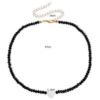 Casual Simple Style Heart Shape Artificial Crystal Alloy Beaded Women's Necklace sku image 1