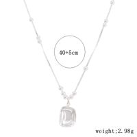 Sterling Silber IG-Stil Dame Koreanische Art Inlay Herzform Künstliche Perlen Halskette Mit Anhänger sku image 5