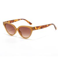 Retro Sweet Color Block Pc Cat Eye Full Frame Women's Sunglasses sku image 7