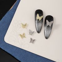 Sweet Simple Style Butterfly Zinc Alloy Nail Decoration Accessories 60 Pieces Per Pack main image 1