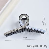Simple Style Round Alloy Inlay Pearl Hair Claws 1 Piece sku image 5