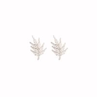 1 Pair Simple Style Classic Style Grain Plating Inlay Sterling Silver Zircon 14K Gold Plated Ear Studs main image 5