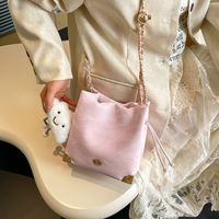 Women's Medium Pu Leather Solid Color Classic Style Bucket Magnetic Buckle Bucket Bag main image 4