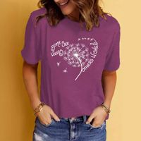 Women's T-shirt Short Sleeve T-Shirts Printing Streetwear Letter main image 4