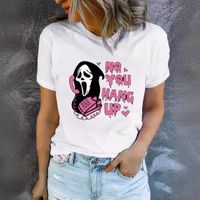 Mujeres Playeras Manga Corta Camisetas Impresión Ropa De Calle Letra main image 1