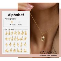 304 Stainless Steel 14K Gold Plated Casual Streetwear Letter Heart Shape Pendant Necklace main image 1