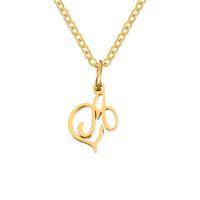 304 Stainless Steel 14K Gold Plated Casual Streetwear Letter Heart Shape Pendant Necklace main image 6
