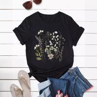 Women's T-shirt Short Sleeve T-Shirts Printing Streetwear Flower main image 1