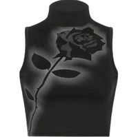 Women's Vest Tank Tops Printing Casual Streetwear Rose main image 2