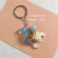 Cartoon Style Cute Animal Turtle Alloy Resin Epoxy Bag Pendant Keychain main image 2