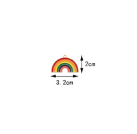 10 PCS/Package Alloy Pentagram Rainbow Heart Shape Pendant main image 2