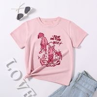 Casual Cartoon Letter Printing Polyester T-shirts & Shirts sku image 5