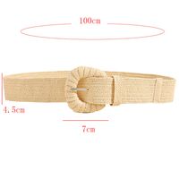 Beach Classic Style Solid Color Belt Buckle Women's Woven Belts main image 2