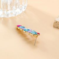 1 Pair Exaggerated Baroque Style Shiny Water Droplets Rectangle Inlay Copper Alloy Rhinestones Drop Earrings main image 7